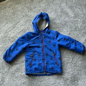 Mini Boden Blue Star Print Kids Jacket